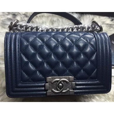 Top Boy Chanel Flap Shoulder Bags Cannage Pattern A67085 Royal JK792eo14