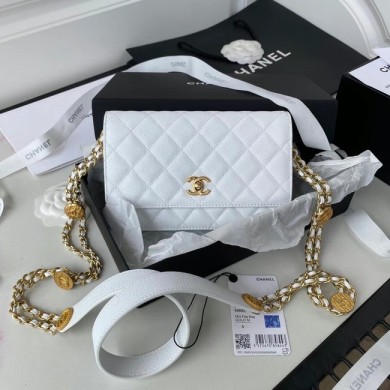 Top Chanel SMALL FLAP BAG AP2840 white JK2333yq38