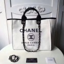 Best 1:1 Chanel Medium Original Canvas Leather Tote Shopping Bag 66941C JK5427OR71