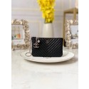 Best Chanel zipped wallet Goatskin AP31504-2 Black JK1162Ml87