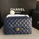 Best Quality Chanel Flap Shoulder Bags Dark Blue Original Lambskin Leather CF1113 Glod JK5746xb51