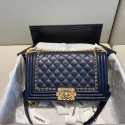 BOY CHANEL flap bag A67086 Navy Blue JK4275iZ66