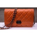 Boy Chanel mini Flap Bags Bright Cannage Pattern A33815 Orange JK405sp14