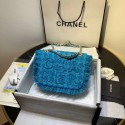 CHANEL 19 Flap Bag AS0974 blue JK4266zS17