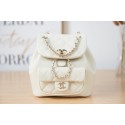 Chanel Backpack Sheepskin Original Leather AS2908 white JK2836LG44