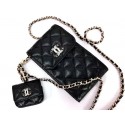 chanel card holder with chain & Gold-Tone Metal AP2033 black JK3390sY95