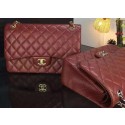 Chanel Classic Flap Bag Original Cannage Patterns A1119 Burgundy JK70fj51