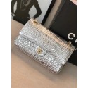 Chanel Classic Handbag Original silver & Gold-Tone Metal A01112 silver JK4599Lo54