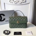 Chanel Classic Shoulder Bag Original Sheepskin Leather A57028 Green JK5353ED90