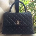 Chanel Classic Top Handle Bag Original Cannage Pattern A95169 Black JK461Av26