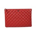 Chanel Clutch Bag Original Cannage Pattern Leather A69254 A69253 Red JK919Pu45