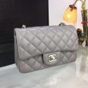 Chanel flap bag Gray A1116 Silver JK3452Lp50