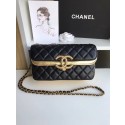 Chanel flap bag Lambskin & Gold-Tone Metal 57275 black&gold JK4428kC27