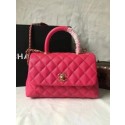 Chanel flap bag with top handle A92990 Rose JK3295uU16