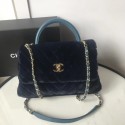 Chanel flap bag with top handle A92991 Royal Blue JK4347lk46