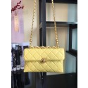 Chanel Flap Lambskin Shoulder Bag AS1267 yellow JK2779rJ28