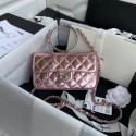 Chanel Flap Original Lambskin Leather Shoulder Bag AS1665 silver pink JK3922lU52