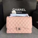 Chanel Flap Shoulder Bags Pink Original Calfskin Leather CF1113 Silver JK5349jf20