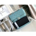 Chanel Lambskin Flap Bag &gold-Tone Metal AS1353 light blue JK4355UE80