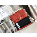 Chanel Lambskin Flap Bag &gold-Tone Metal AS1353 red JK4357KX86