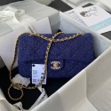 CHANEL MEDIUM FLAP BAG AS2820 blue JK2935gE29