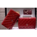 Chanel mini Flap Bag Patent Leather A33814C Red JK415Fh96