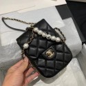 Chanel mini flap Imitation Pearls bag AS1345 black JK4154vX33