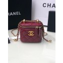 Chanel mini Shoulder Bag Lambskin & Gold-Tone Metal AP2292 Burgundy JK2567vj67