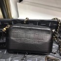 Chanel mini Shoulder Bag Leather B93825 black JK4610pA42