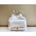 Chanel Original Leather Backpack AS0800 White JK4507UM91