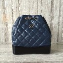 Chanel Sheepskin Leather Backpack 93825 Blue JK5916Oj66