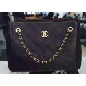 Chanel Shopper Bag Calfskin Leather A98052 Black JK242kC27