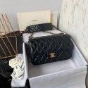 Chanel small flap bag Calfskin & Gold-Tone Metal AS2228 Black JK3731yC28