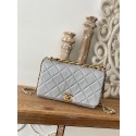 Chanel SMALL FLAP BAG Lambskin & Gold-Tone Metal AS3367 light gray JK2300Pf97