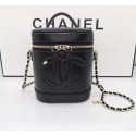 CHANEL vanity case Gold-Tone Metal AS1336 black JK4201Ea63