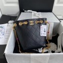 Cheap Copy Chanel Lambskin bucket bag AS2381 black JK3372Eq45