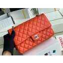 Copy 1:1 chanel classic handbag Lambskin & silver Metal A01112 red JK3520xD64