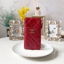 Designer Replica CHANEL 19 Mobile phone case Card Holder AP1182 red JK1208CF36