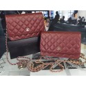 Fake Chanel mini Flap Bag Cannage Pattern A8373 Burgundy JK65eZ32