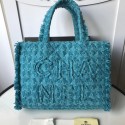 Fake CHANEL zipped shopping bag AS0976 Turquoise JK4342Iw51