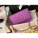 First-class Quality Chanel MINI Flap Bag Original Sheepskin Leather 33814 Lavender JK4160Sf41