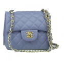 High Quality Chanel mini Classic Flap Bag Lavender Leather 1115 Gold Chain JK1092pR54