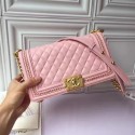 Knockoff Boy Chanel Flap Shoulder Bag Original Sheepskin Leather A67086 Pink JK5998Ez66