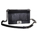 Le Boy Chanel Flap Shoulder Bag Original Leather CF67086 Black JK1025HB29