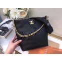 Replica AAA Chanel Hobo Handbag Calfskin Grosgrain & Gold Tone Metal A57576 black JK4962of41