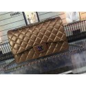 Replica Chanel Classic Flap Bag Original Deerskin Leather A1113 Bronze JK203nB47