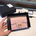 Replica Chanel classic wallet Calfskin & Gold-Tone Metal A80234 pink JK1249Ix66