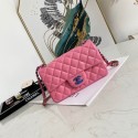 Replica Chanel Flap Lambskin Shoulder Bag 1116 rose JK2770Hd81