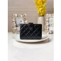 Top CHANEL sheepskin notebook & Wallet A012 black JK1157eo14