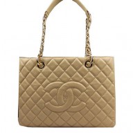 Chanel Classic Coco Bag Apricot GST Caviar Leather A50995 Gold JK1003yj81